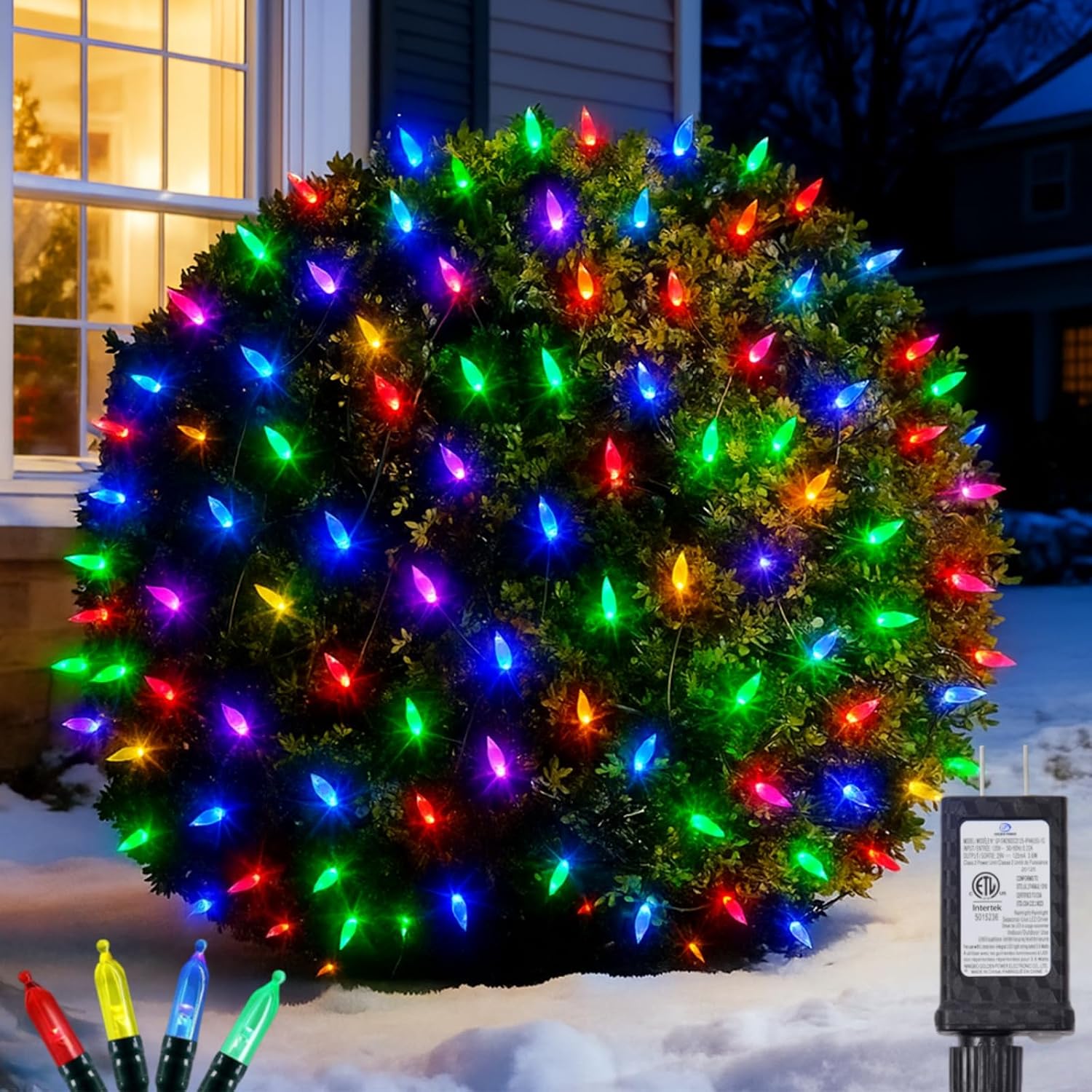 Outdoor Lighting Waterproof - Connectable Outdoor LED Christmas Net Lights,
