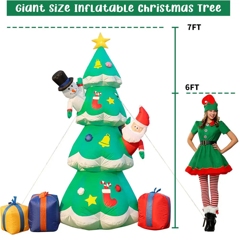 7FT Light Up Christmas Inflata - Outdoor Lighting Effects review and price