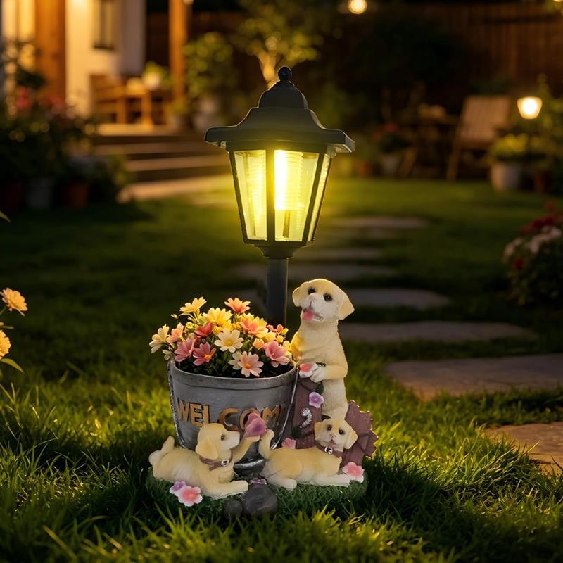 Golden Retriever Planter Statu - Outdoor Lighting And Landscape review and price