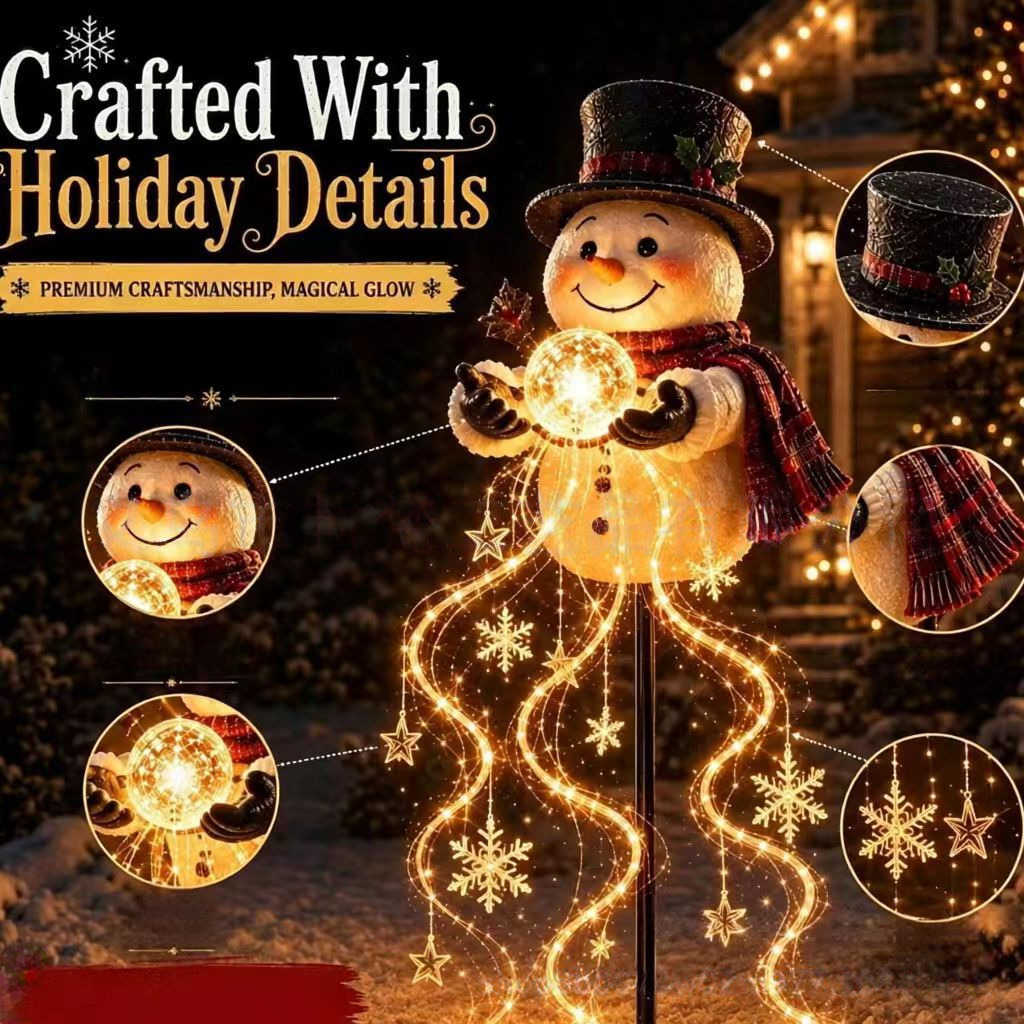 Lighted Christmas Snowman Deco - Outdoor Lighting Effects review and price