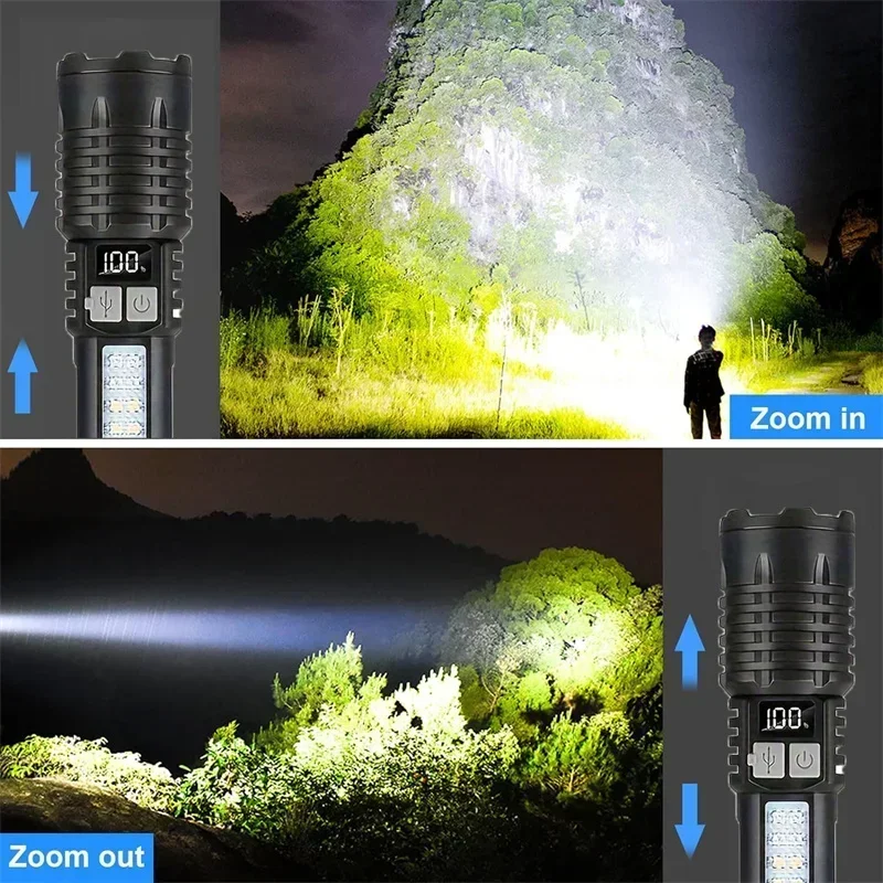 High Power LED COB Flashlight  - Outdoor Lighting Black review and price