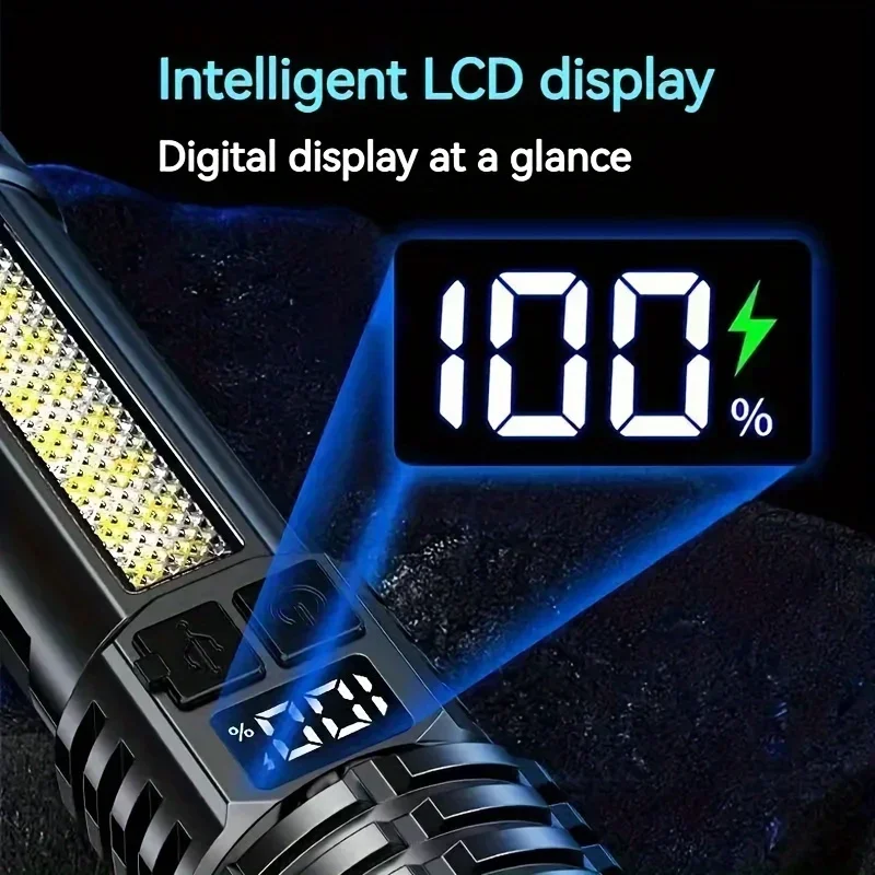High Power LED COB Flashlight  - Outdoor Lighting Black review and price