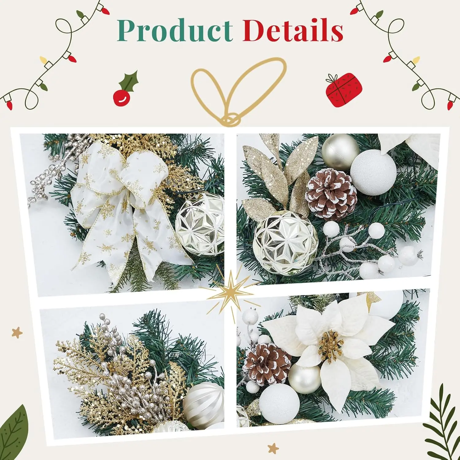 Garvee 6ft Pre-Lit Christmas G - Outdoor Lighting Effects review and price